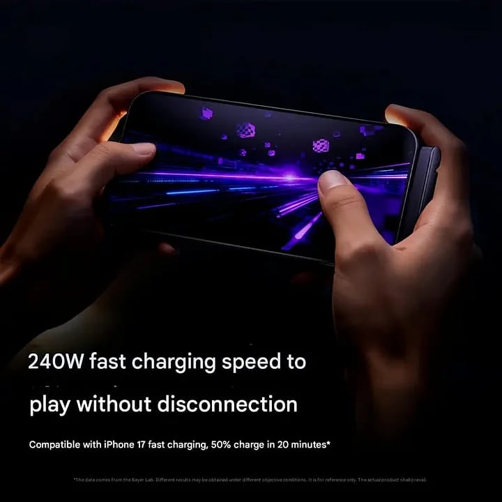 ⚠️ Type-C to Type-C Only | Not Compatible with iPhone 14 & Earlier | ⚡Official Authorized | MFi-Certified Cables🔥 2-in-1 Cable 240W Fast Charging with Phone Stand (Compatible with Apple 15-17, Huawei, Samsung, Moto, Android)