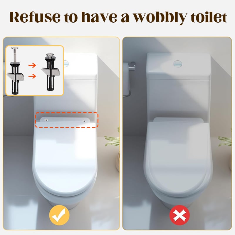 🔥Heavy Duty Toilet Seat Fastener Bolt kit(A Set of 2 Pcs)