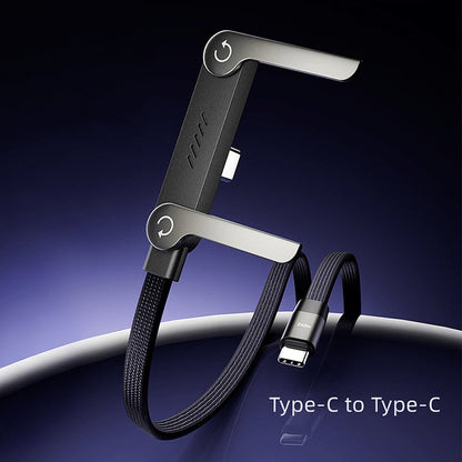 ⚠️ Type-C to Type-C Only | Not Compatible with iPhone 14 & Earlier | ⚡Official Authorized | MFi-Certified Cables🔥 2-in-1 Cable 240W Fast Charging with Phone Stand (Compatible with Apple 15-17, Huawei, Samsung, Moto, Android)