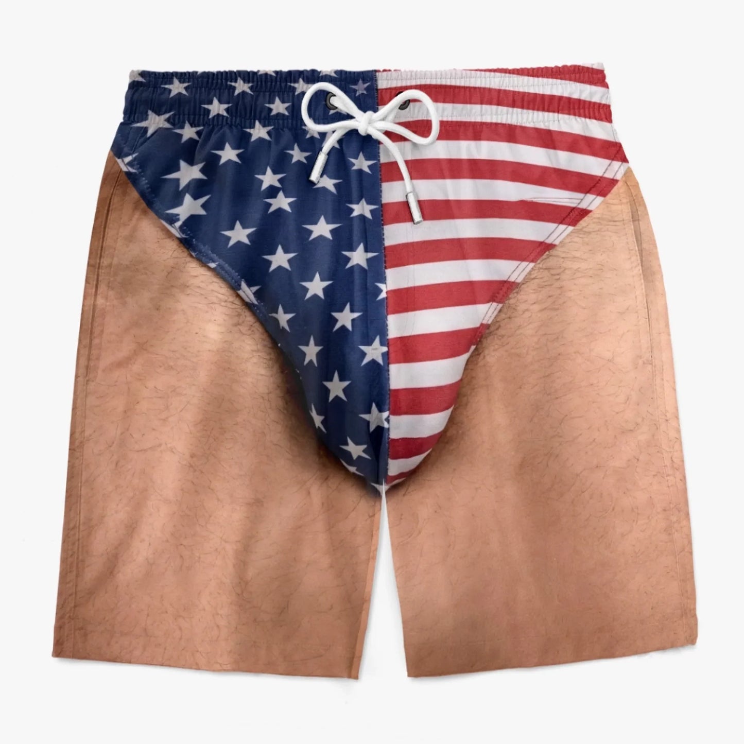 Custom Funny Patriotic Men Swim Trunks - Personalized Summer Vacation And Travel Gifts For Men - Freedom And Chill