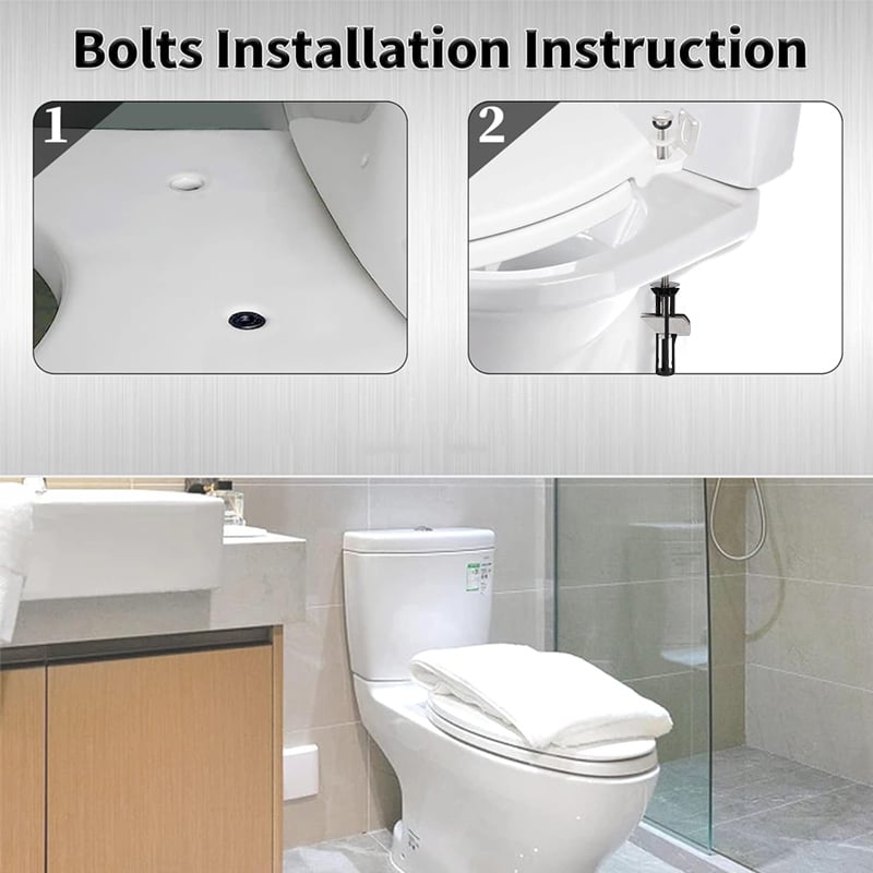 🔥Heavy Duty Toilet Seat Fastener Bolt kit(A Set of 2 Pcs)
