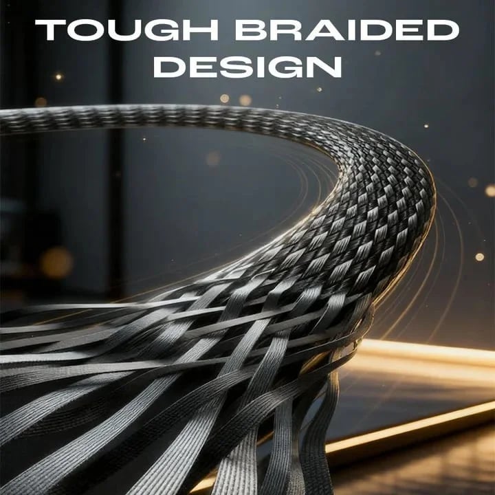 ⚠️ Type-C to Type-C Only | Not Compatible with iPhone 14 & Earlier | ⚡Official Authorized | MFi-Certified Cables🔥 2-in-1 Cable 240W Fast Charging with Phone Stand (Compatible with Apple 15-17, Huawei, Samsung, Moto, Android)