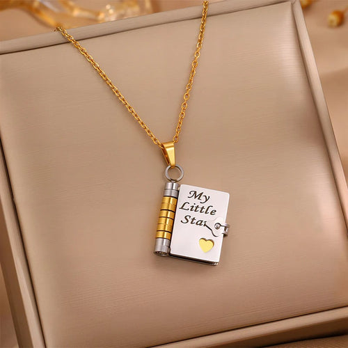 🏆 Hot Sale - 49% OFF 🔥🔥My Little Star Book Necklace for Daughter & Son, Birthday Day Gift Graduation Jewelry of Love