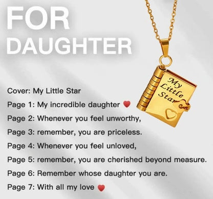 🏆 Hot Sale - 49% OFF 🔥🔥My Little Star Book Necklace for Daughter & Son, Birthday Day Gift Graduation Jewelry of Love