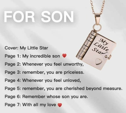 🏆 Hot Sale - 49% OFF 🔥🔥My Little Star Book Necklace for Daughter & Son, Birthday Day Gift Graduation Jewelry of Love